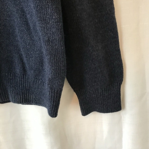 Van Heusen 1/4 Zip Knit Sweater Men’s Size Large Blue Mock Neck - Picture 5 of 14